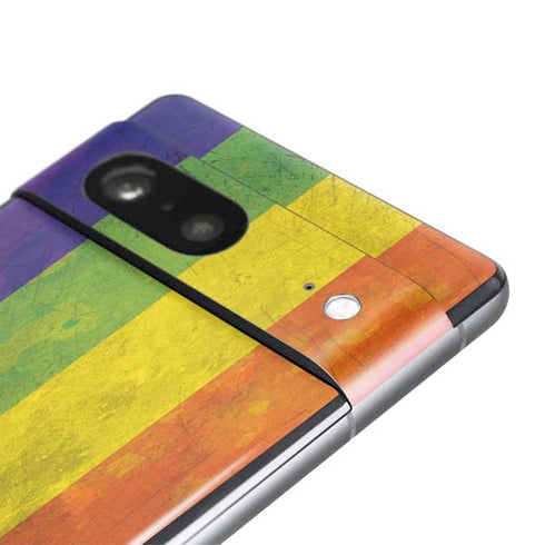 Distressed Rainbow Flag Pixel Skins